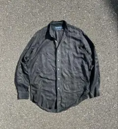 ポロ ラルフローレン シルク リネン シャツ ブラック BLAKE