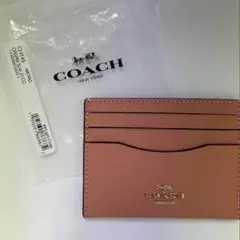 ★新品★ COACH コーチ カードケース パスケース 本革 名刺入れ ピンク