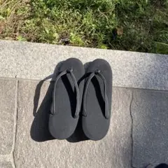 黒の草履 合成素材製