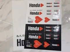 Hondaハート ステッカー ホワイト ブラック