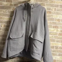 GU フード付きジャケット グレー
