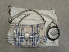 Coach ショルダーバッグ ホワイト/ブルー/レッド