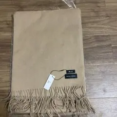 新品　大判ストール　カシミヤ混ウール100% 上品　ベージュ