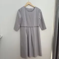 ゆ*き様 EMMA JAMES グレー 七分袖 ワンピース 13号