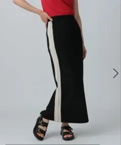 LEPSIM 14ゲージアソート柄ニットスカート　ナロースカート