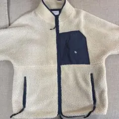 BAYFLOW フリースジャケット クリーム/ネイビー