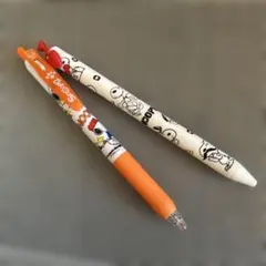 スヌーピー ボールペン (黒) 2本セット 0.5mm、1.0mm