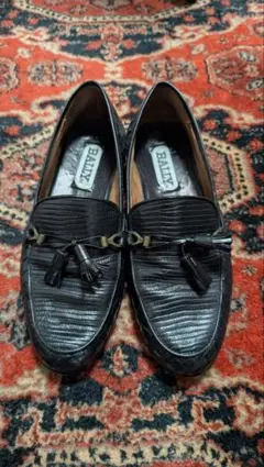 極美品 箱付 バリー BALLY メッシュレザー イントレチャート 25.5