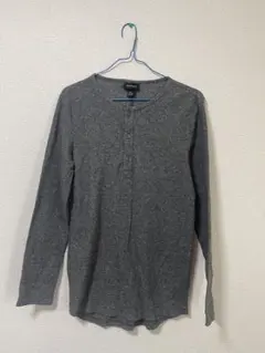 H&M 長袖カットソー　メンズ　グレー