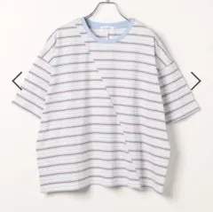 【新品タグ付】レプシィム クレイジーマルチボーダーT ブルー 完売デザイン 春夏のサムネイル