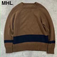 美品✨ MHL. エムエイチエル　リブニット　コットン　近年モデル　ブラウン　M