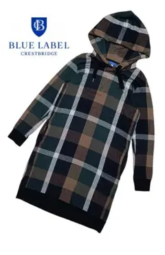 ブルーレーベルクレストブリッジ パーカーワンピース チェック サイズ38