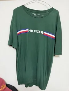 TOMMY HILFIGER ダークグリーン Tシャツ XL