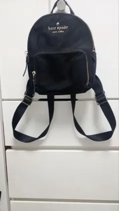 美品】ケイトスペード リュック レザー ブラック 黒 シボ革 ゴールド 