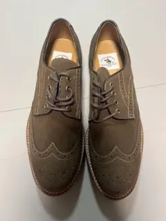 ブラウン スエード ウィングチップ 26.5cm