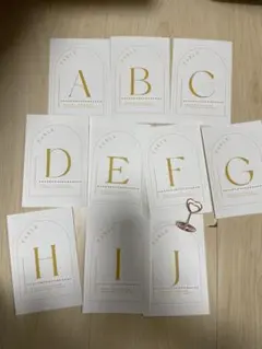 テーブルナンバーセット A-J 10枚　結婚式