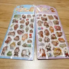 らぶぶ ぷっくりシール 夜にひかる3D立体シール 2枚セット