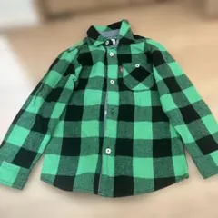 Levi's 長袖シャツ 4サイズ グリーン×ブラックチェック