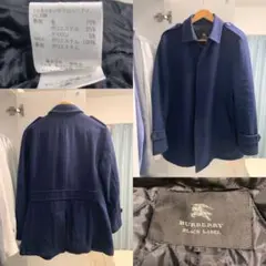 【希少】シングルピーコート♪青紺☆Ｌ