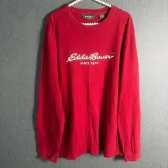 Eddie Bauer エディーバウアー 長袖カットソー ロンT 赤 大きめ