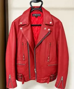 JIMSINN 本革 ダブルライダース 赤 38 TOKYO PUNKER