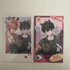 にじさんじ　おでかけOriens　チェキ風カード　佐伯イッテツ 赤城ウェン