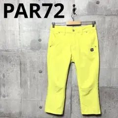 PAR72 レディース ゴルフ ストレッチクロップドパンツ S ネオンイエローのサムネイル