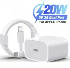20W iPhone 充電器 + 3.3ftケーブル