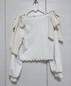 2wayひらひら肩リボン カットソーのサムネイル