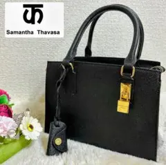 サマンサタバサ ブラック 2WAY トートバッグ（ほぼ新品・未使用）
