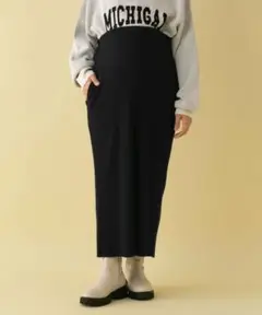 LEPSIM 「産前・産後対応」マタニティ／リブナロースカート