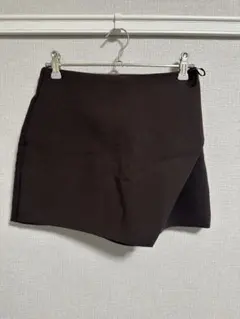 ZARA ブラウン スリット入りミニスカート XS