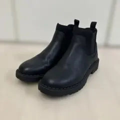 【UNIQLO：C】黒 サイドゴアブーツ レザー