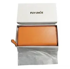 【新品未使用】 FUYUMOE 長財布　オレンジ　高見え 大容量のサムネイル