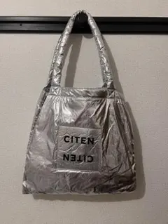 CITEN ロゴ シルバー トートバッグ