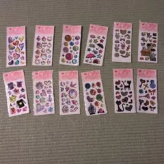 カラフルホログラムシール12シートセット ぷっくりシール