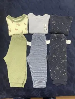 ユニクロ 長袖パジャマ 80cm 3組セットまとめ売り