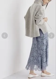 ROPE タートルネックニット 長袖 グレー