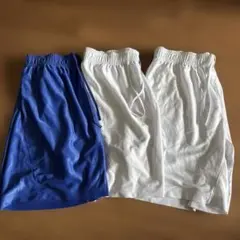 サッカーハーフパンツ 青•白　Mサイズ 3枚セットのサムネイル