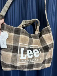 Lee チェック柄トートバッグ 中型