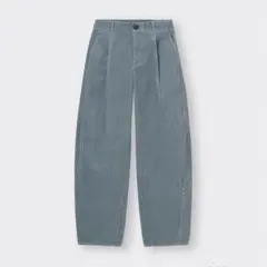 GUコーデュロイ　バレルレッグパンツ
