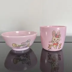 茶碗 湯呑み 皿 子供 印判 ワンちゃん 昭和レトロ 昭和初期 昭和レトロ 九谷焼 梅湯飲み茶わん 松月窯 130cc【通販/高級茶器