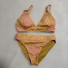 ビラボン　葉柄セパレート水着 ピンク・オリーブ