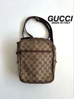 GUCCI GG PATTERN CANVAS SHOULDER BAG