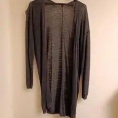 ユニクロ リネンブレンドレーシーカーディガン Sサイズ 長袖 黒