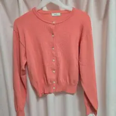 earth music&ecology サーモンピンクカーディガン フリーサイズ