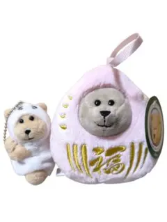 スタバ ベアリスタ 2点セット だるま ピンク TOKYO ねずみ 干支