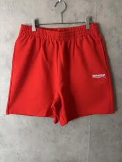 Balenciaga キャンペーンロゴ ショートパンツ ハーフパンツ 赤 xxs 