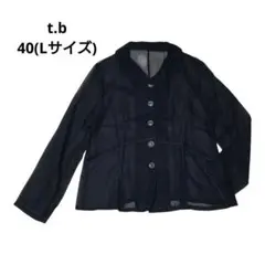 t.b センソユニコ/シースルー ジャケット/40(Lサイズ)/ブラックのサムネイル