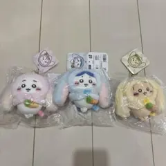 台湾限定 ちいかわ うさぎ ハチワレ ロップイヤーなマスコット 三点